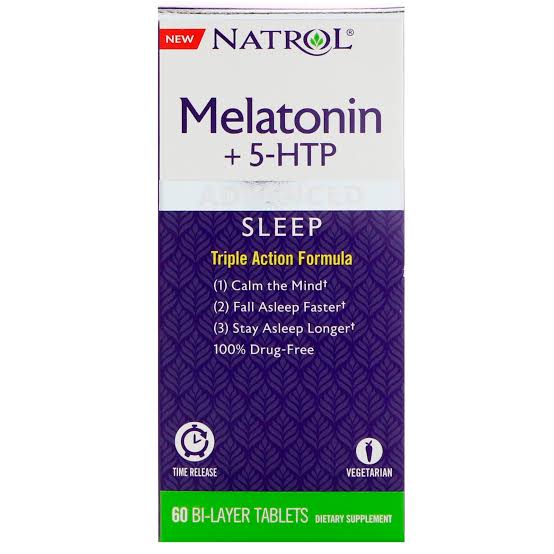 อาหารเสริมบำรุงสมอง Natrol, Melatonin Advanced Sleep