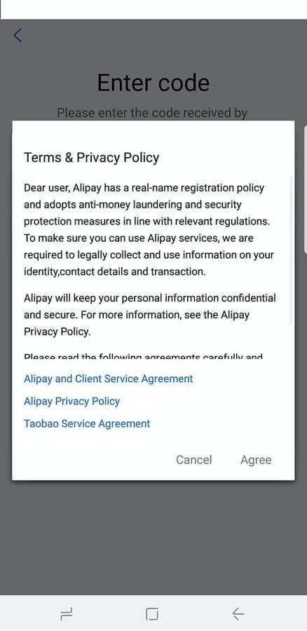 4th Alipay Sign up