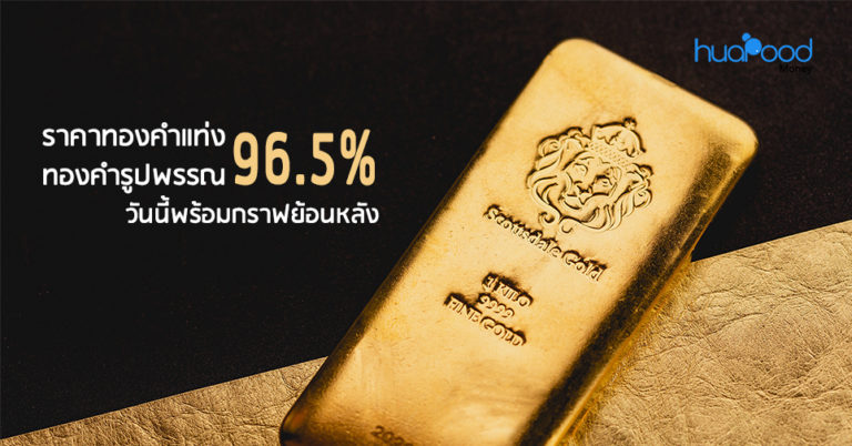 ราคาทองคำแท่ง ทองคำรูปพรรณ 96.5% วันนี้พร้อมกราฟย้อนหลัง